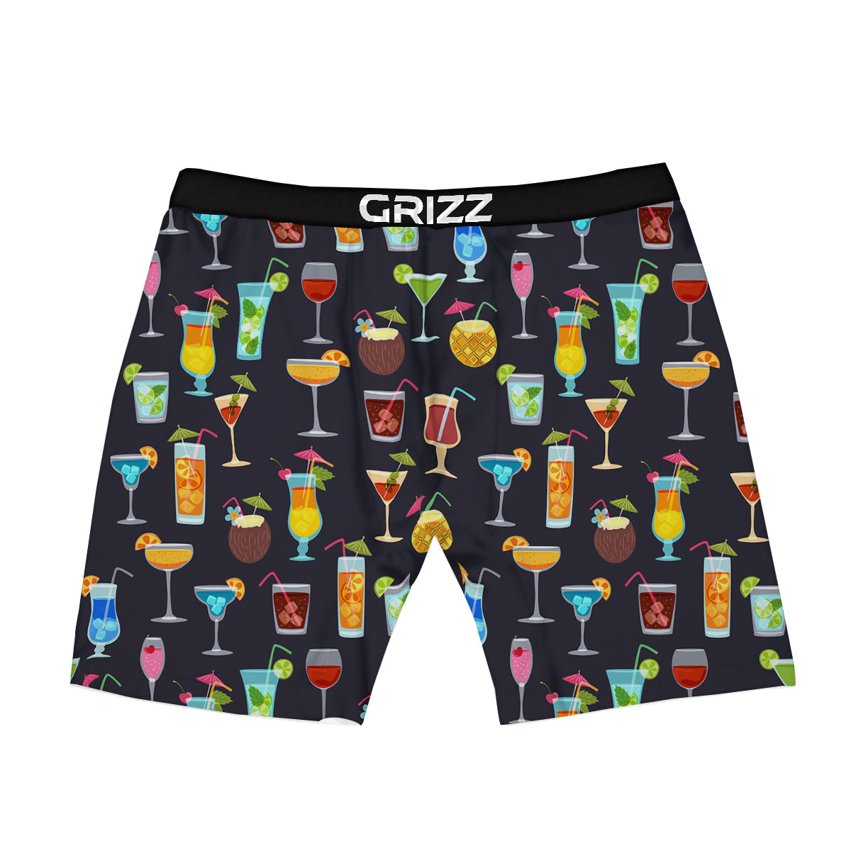Cocktail Exotic Print Pattern Boxer Briefs-grizzshop