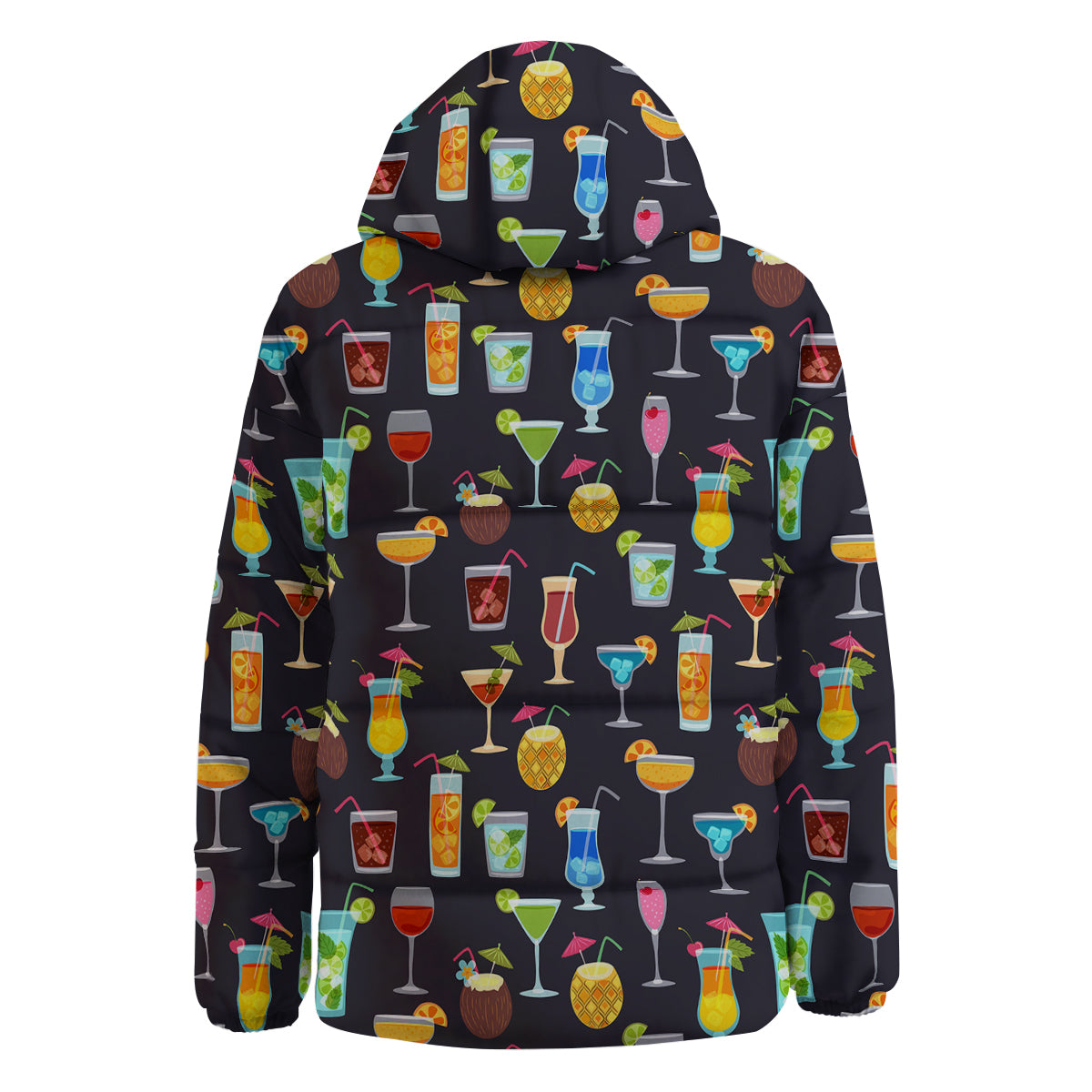 Cocktail Exotic Print Pattern Down Jacket-grizzshop