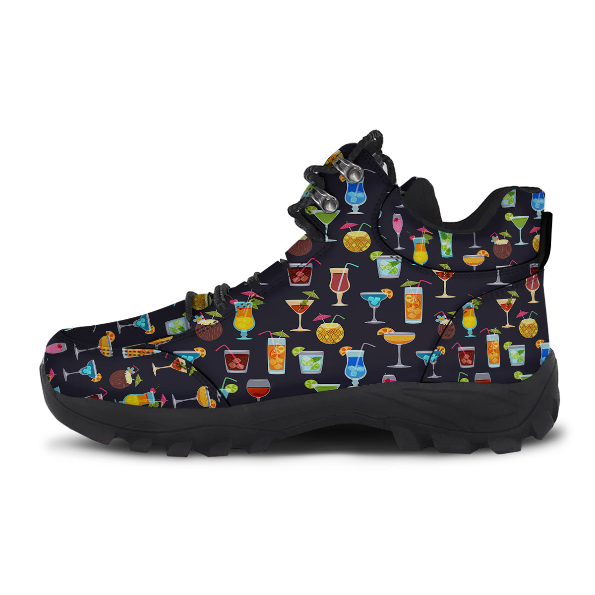 Cocktail Exotic Print Pattern Hiking Shoes-grizzshop