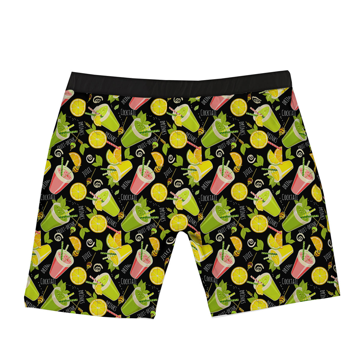 Cocktail Lemon Print Pattern Boxer Briefs-grizzshop