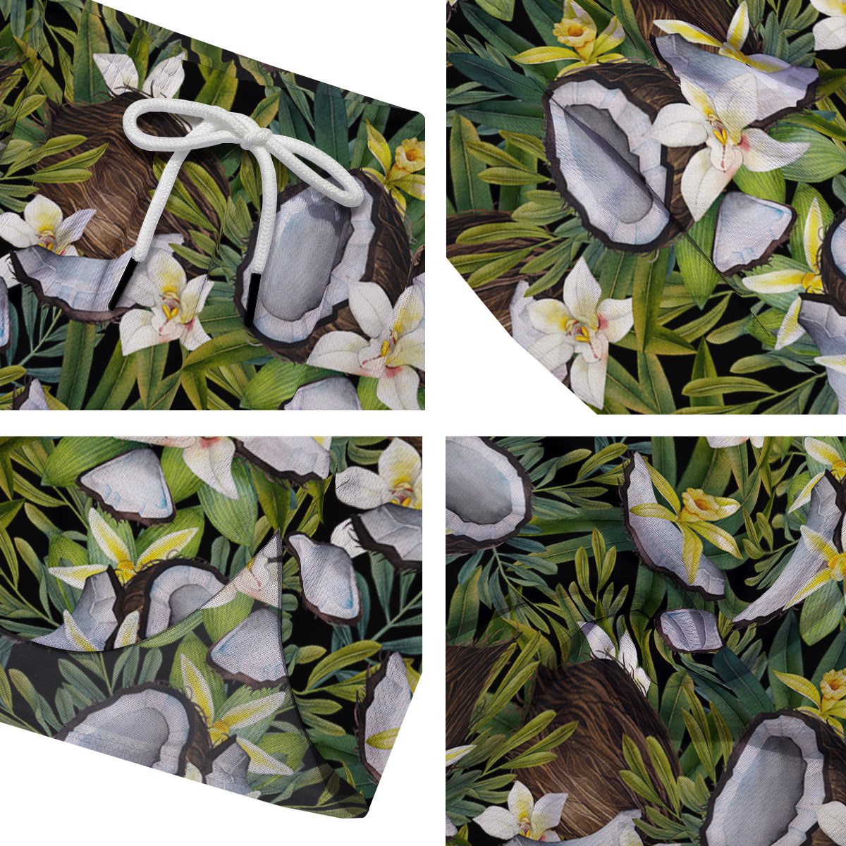 Coconut And Vanilla Flower Print Pattern Men's Running Shorts-grizzshop