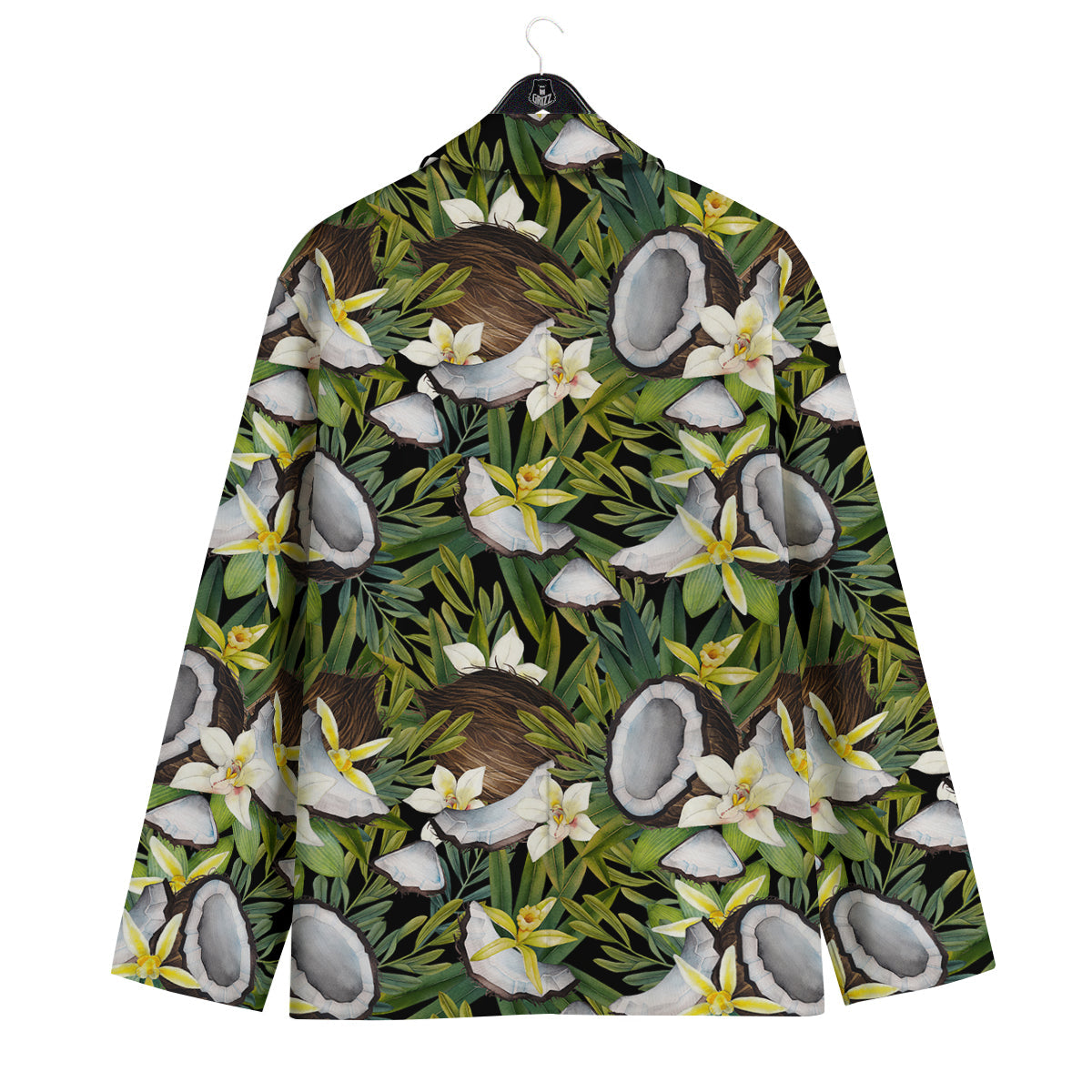 Coconut And Vanilla Flower Print Pattern Men's Sport Coat-grizzshop