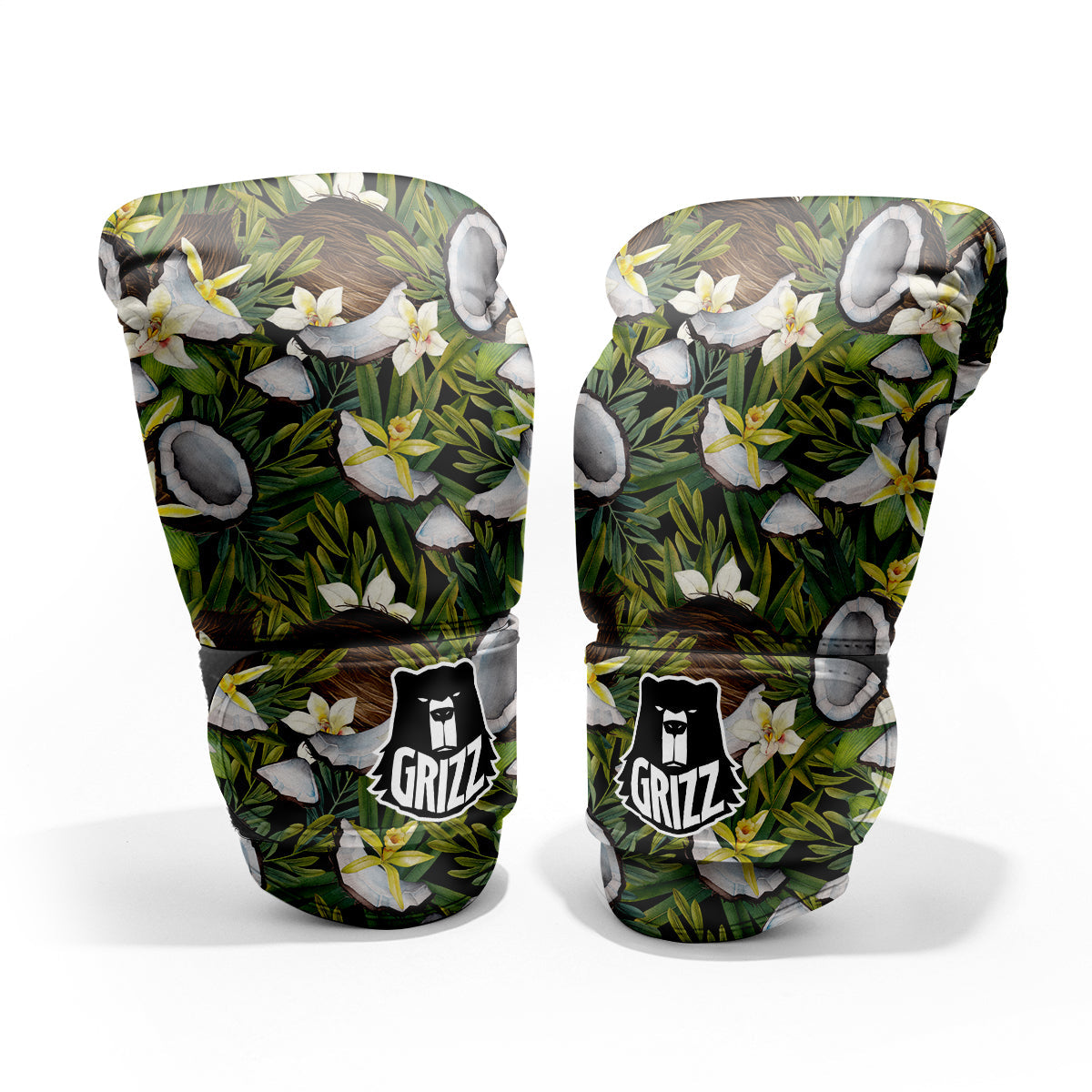 Coconut And Vanilla Flower Print Pattern Pro Boxing Glove