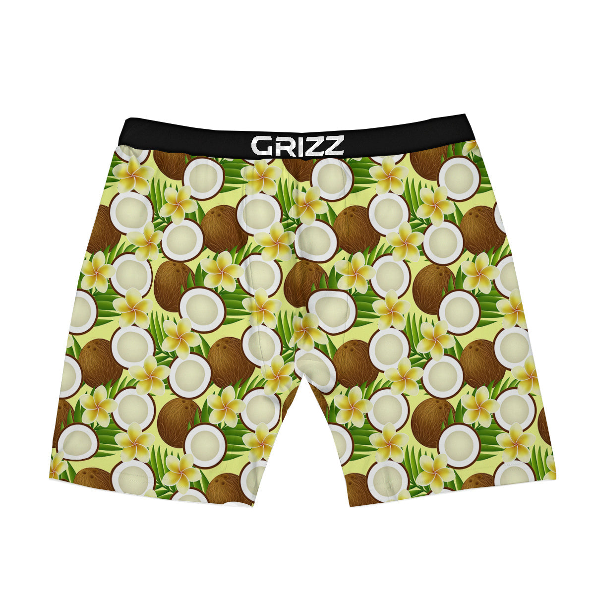 Coconut Beige Print Pattern Boxer Briefs-grizzshop