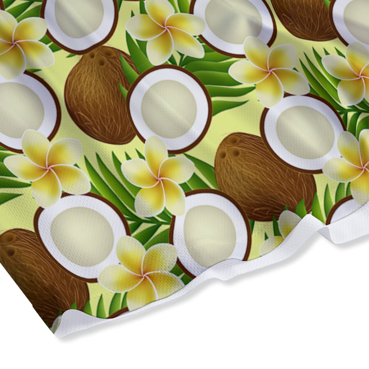 Coconut Beige Print Pattern Mesh Shorts-grizzshop