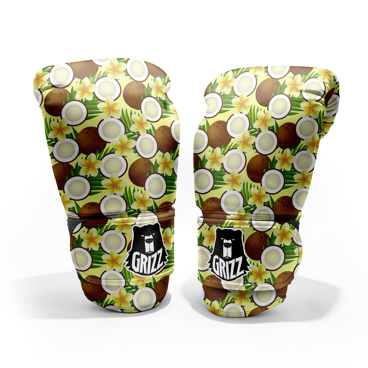 Coconut Beige Print Pattern Pro Boxing Glove