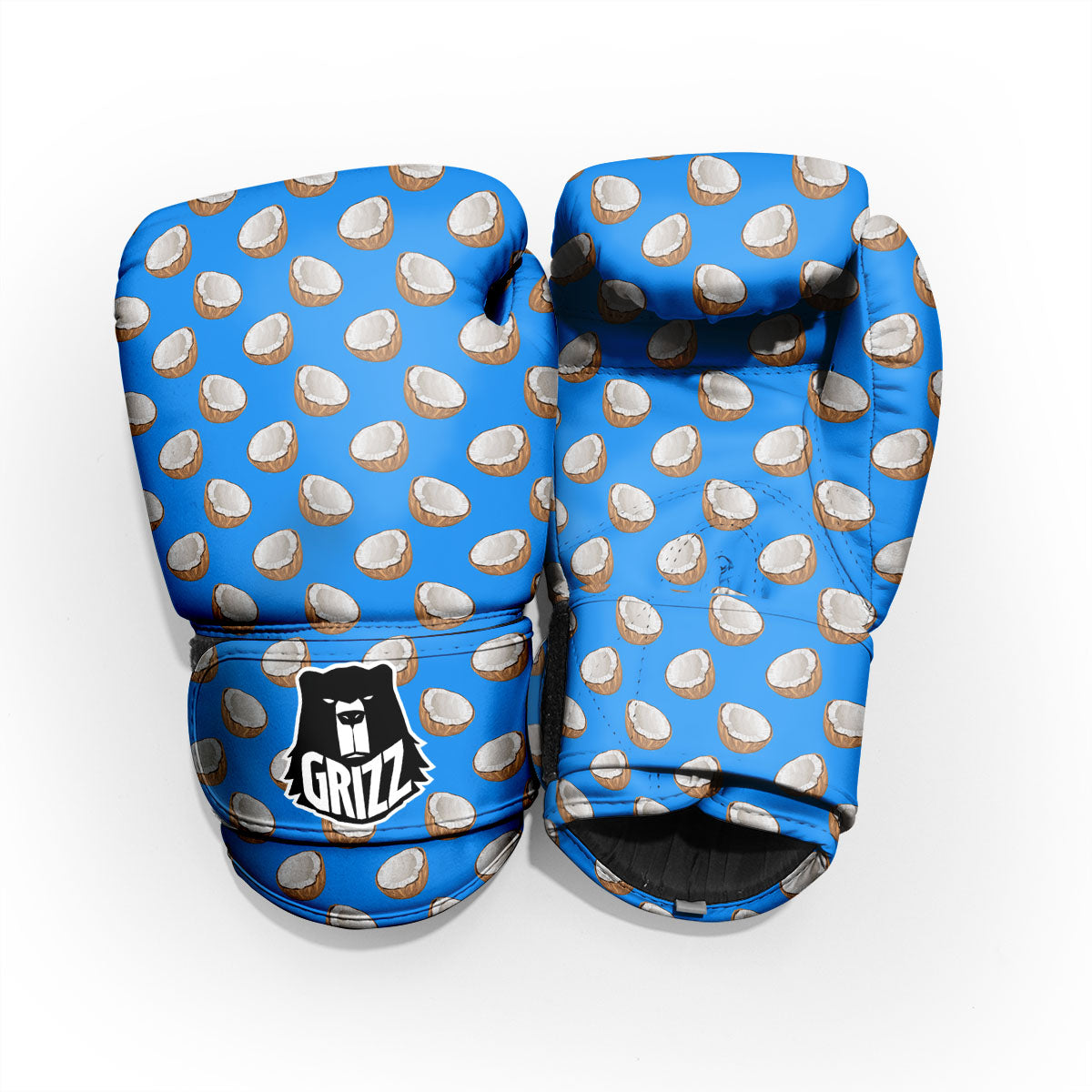Coconut Blue Print Pattern Pro Boxing Glove