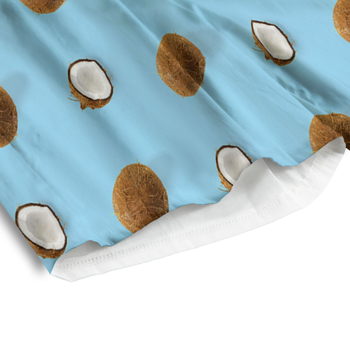 Coconut Blue Summer Print Pattern Men's Athletic Shorts