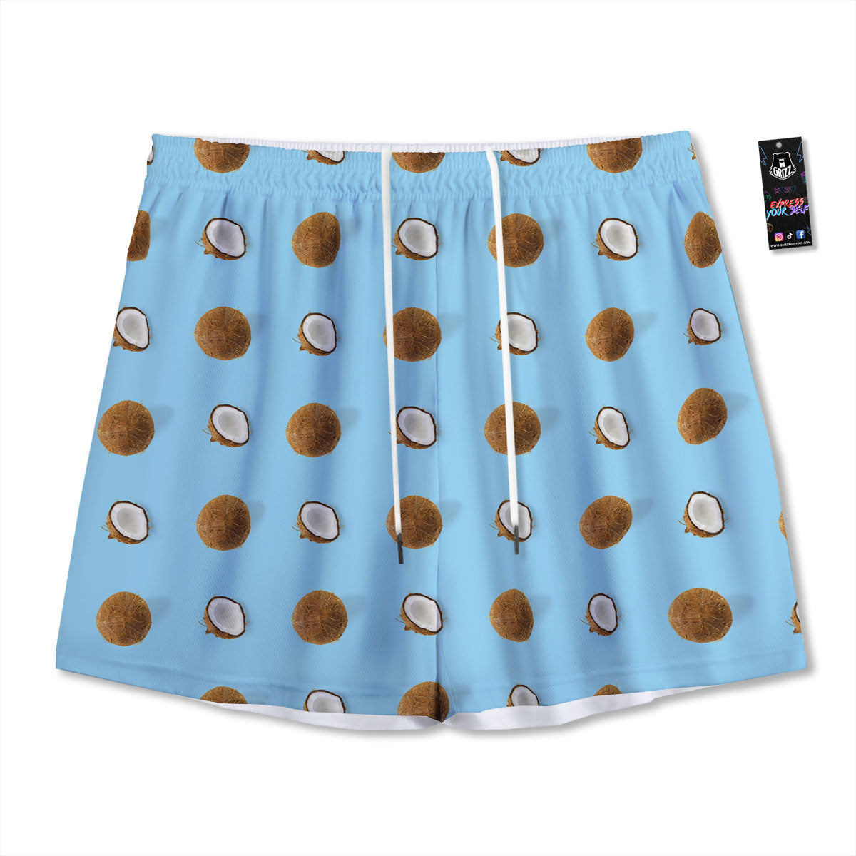 Digital Camo Green Print Pattern Mesh Shorts