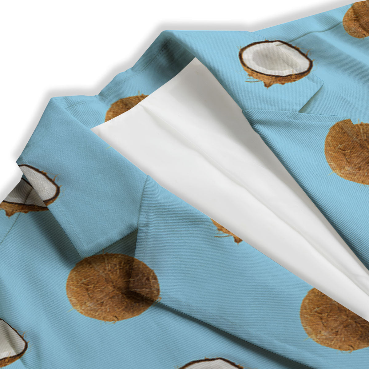 Coconut Blue Summer Print Pattern Women's Blazer-grizzshop
