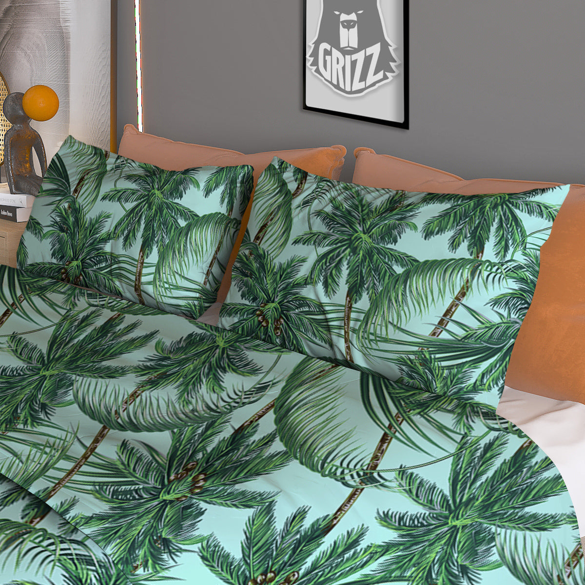 Digital Camo Grey Print Pattern Duvet Cover Bedding Set