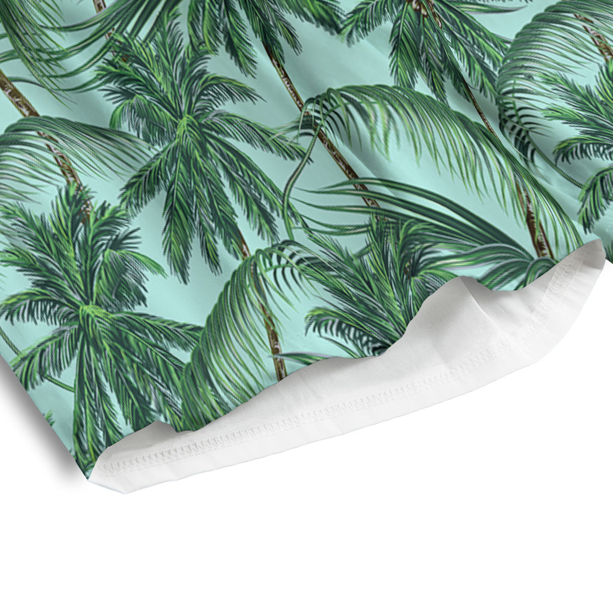 Coconut Leaf Print Men's Athletic Shorts