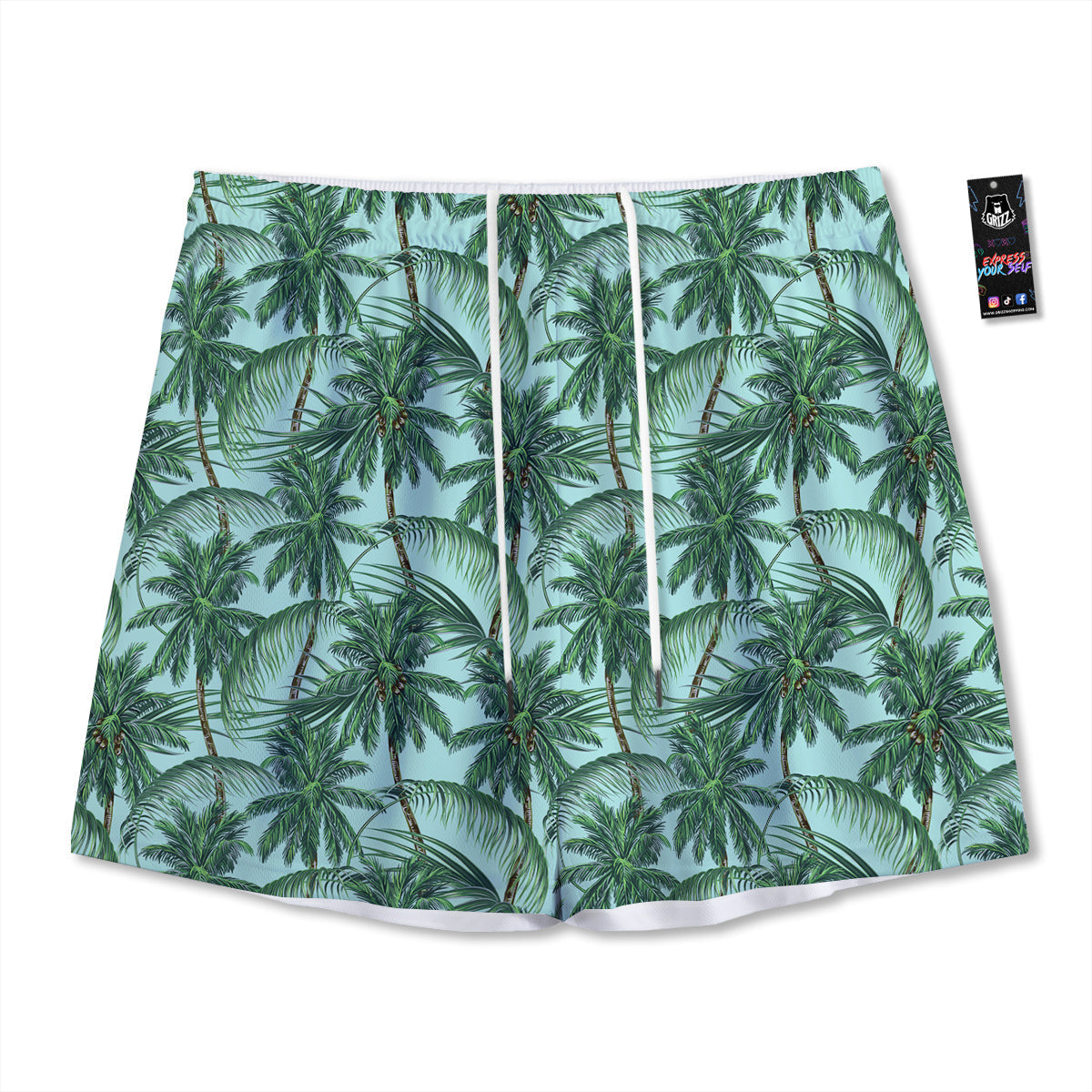 Digital Camo Grey Print Pattern Mesh Shorts