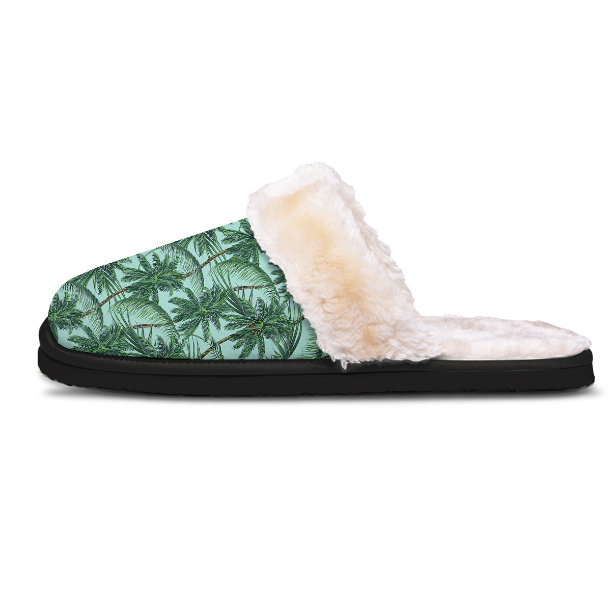 Coconut Leaf Print Slippers-grizzshop