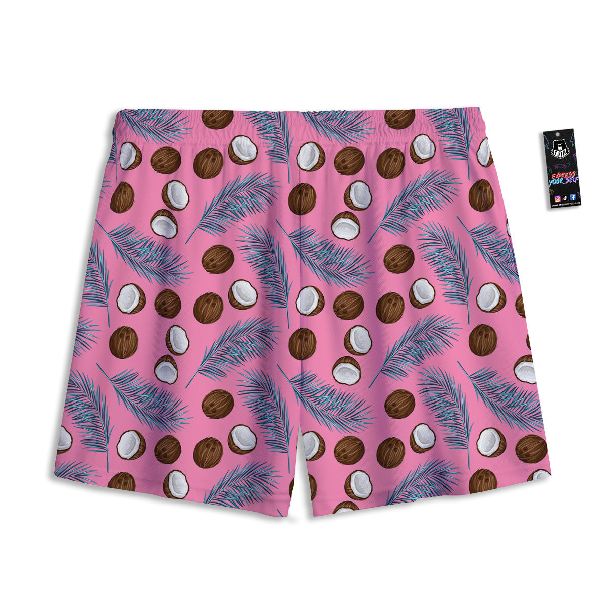 Frozen Leaf Oak Print Mesh Shorts