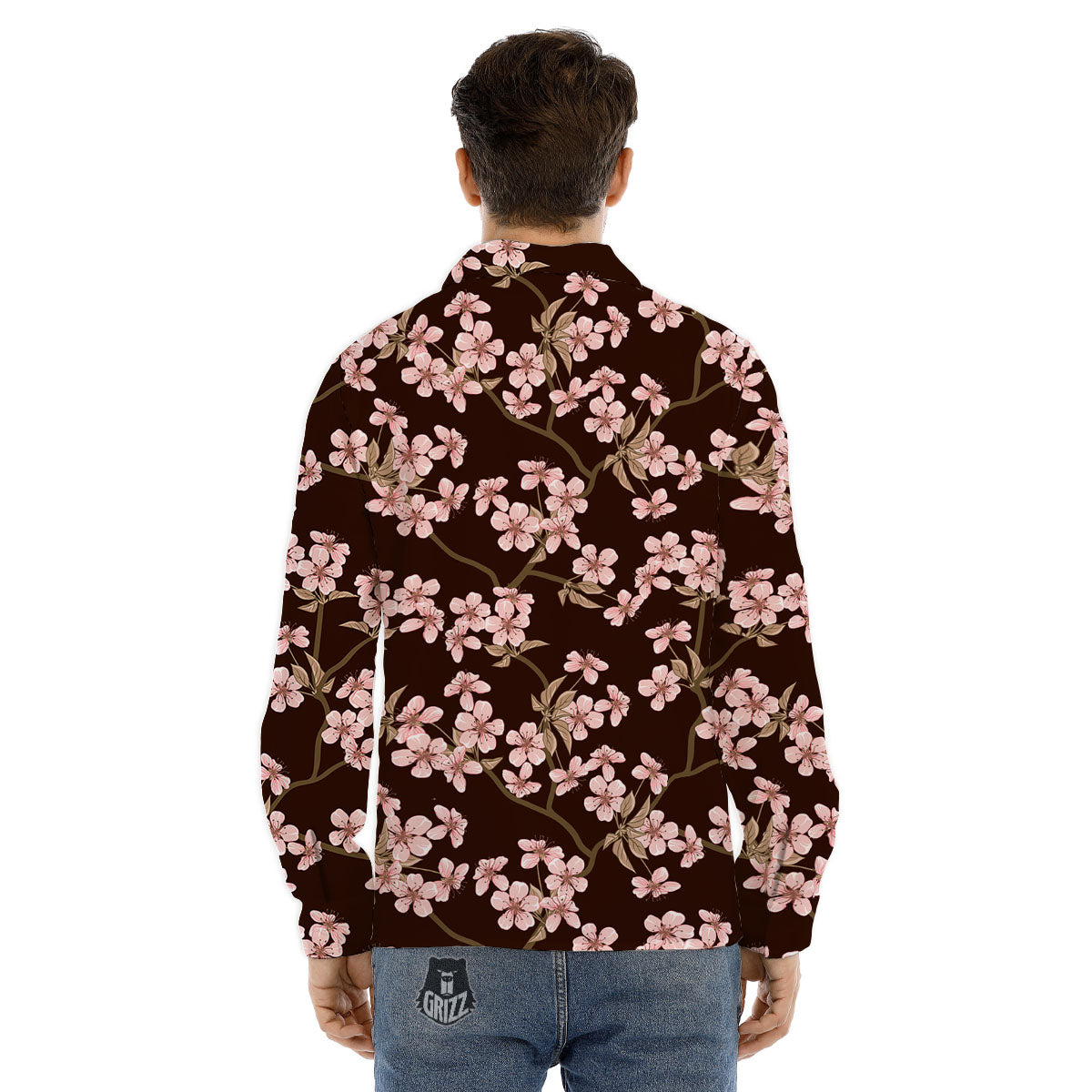 Coconut Pink Print Pattern Men's Dress Shirts-grizzshop