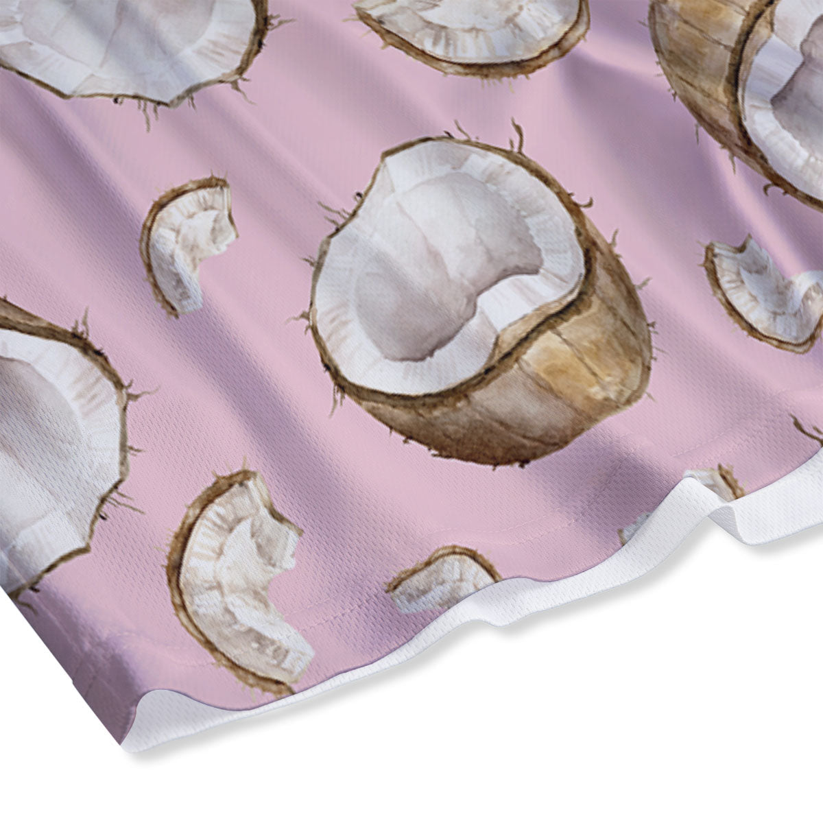 Coconut Pink Print Pattern Mesh Shorts