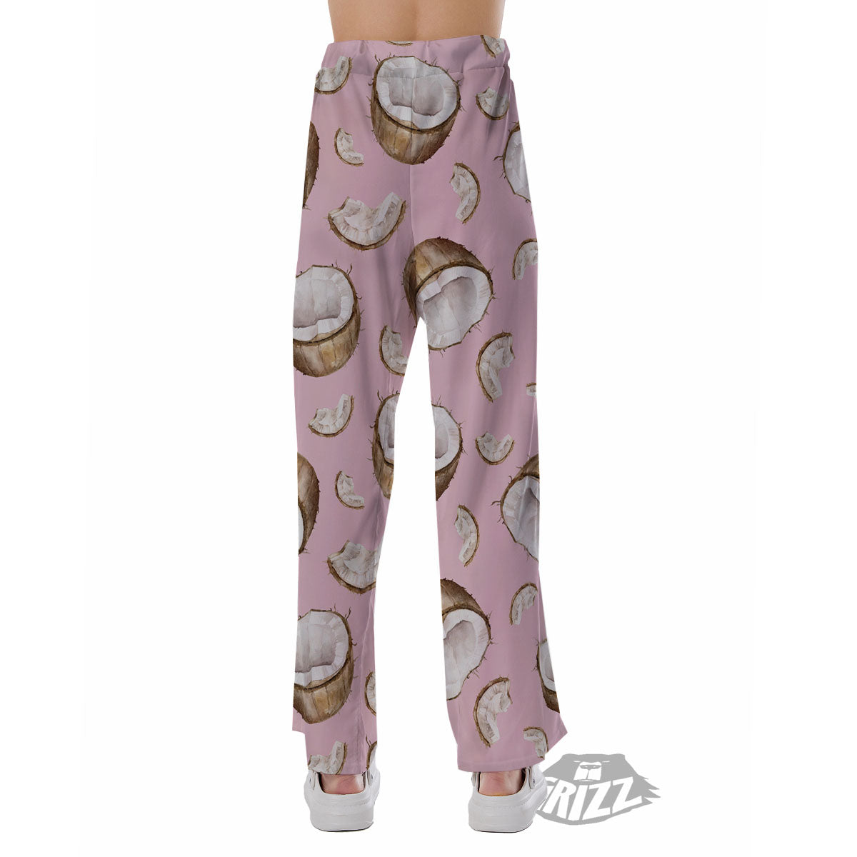 Coconut Pink Print Pattern Pajama Pants-grizzshop
