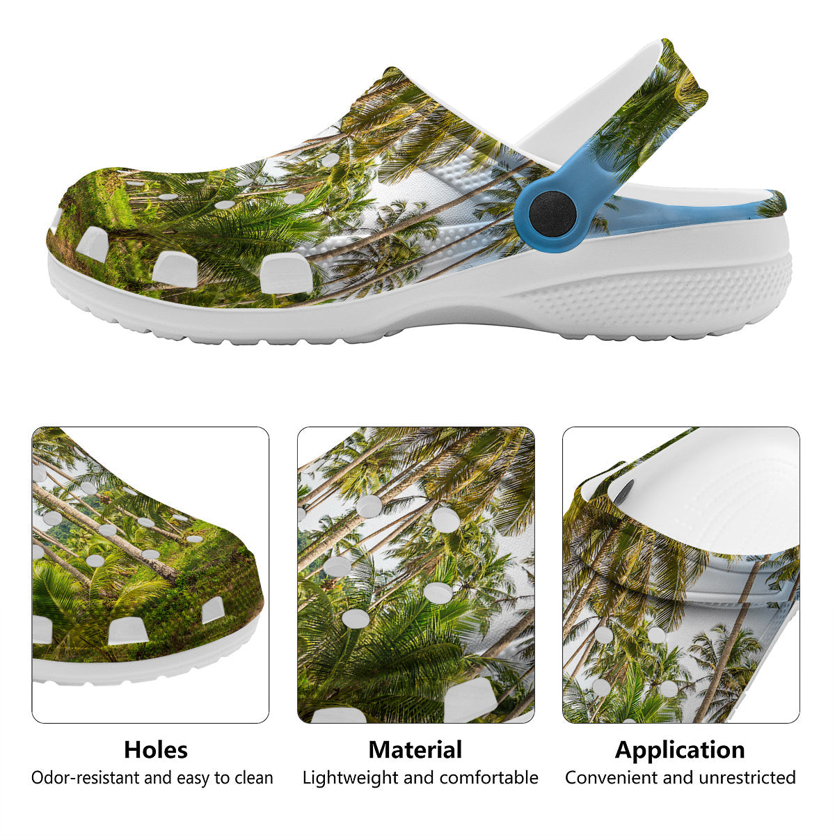 Coconut Tree Print Clog-grizzshop