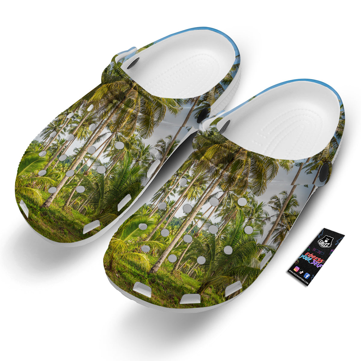 Coconut Tree Print Clog-grizzshop