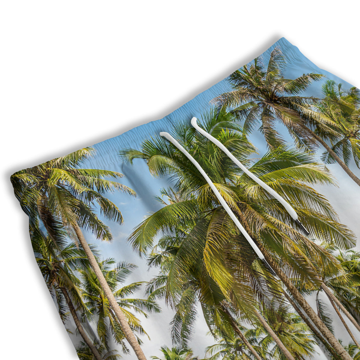 Coconut Tree Print Men's Athletic Shorts