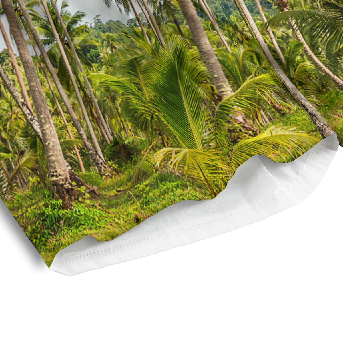 Coconut Tree Print Men's Athletic Shorts