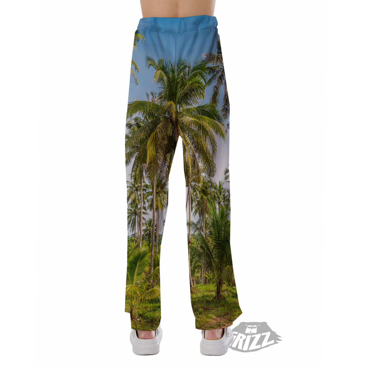 Coconut Tree Print Pajama Pants-grizzshop