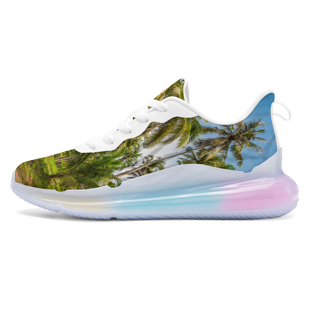 Coconut Tree Print Running Sneakers-grizzshop