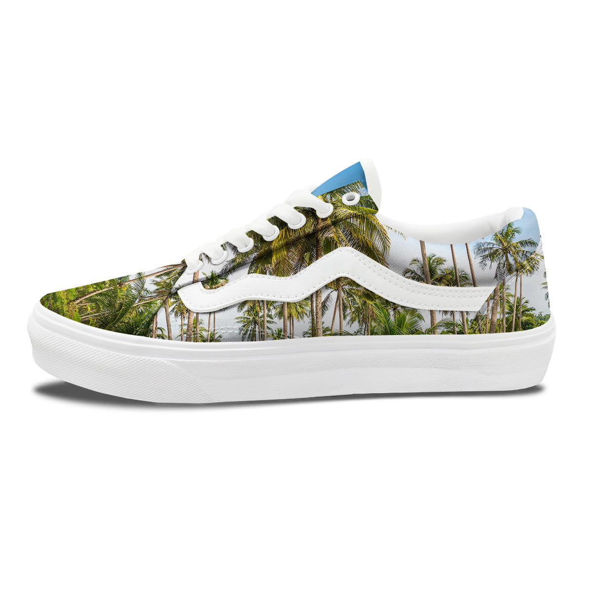 Coconut Tree Print Skate Shoes-grizzshop