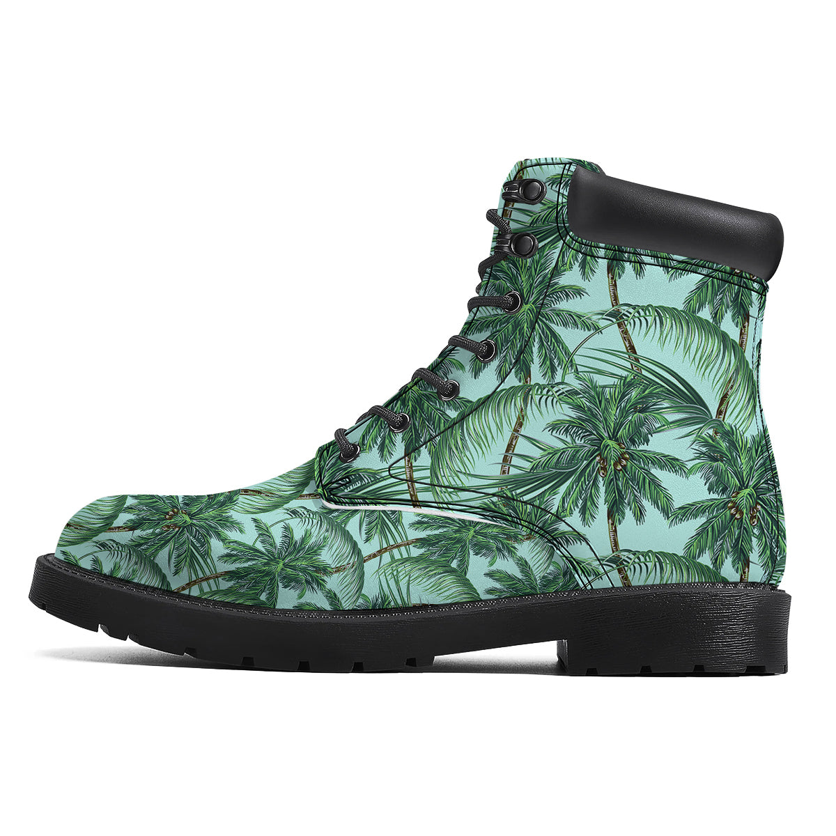Coconut Tree Vintage Print Pattern Boots-grizzshop