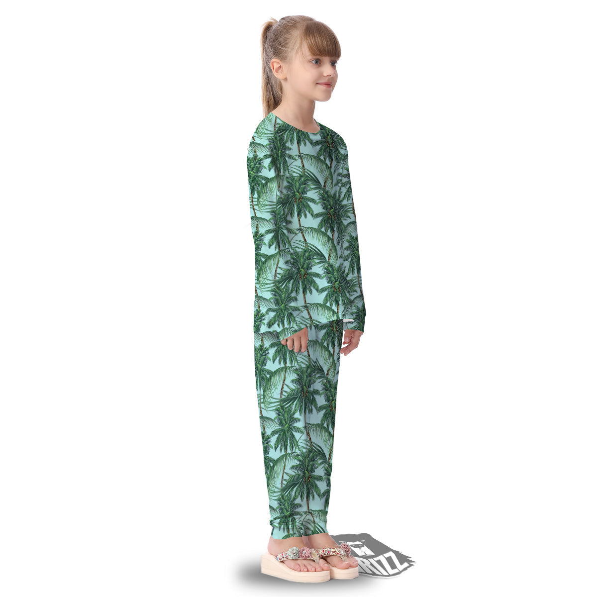 Coconut Tree Vintage Print Pattern Kid's Pajamas-grizzshop