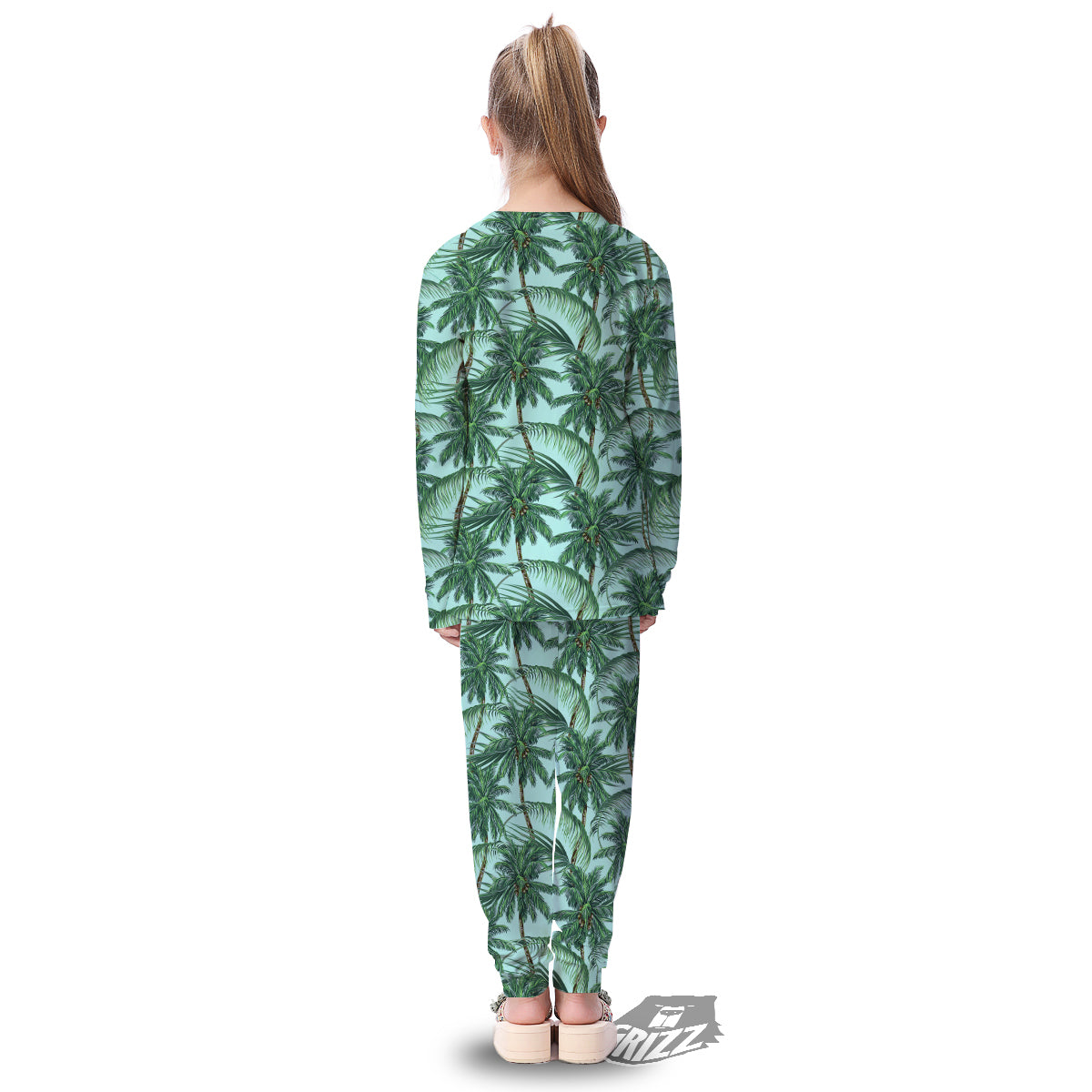 Coconut Tree Vintage Print Pattern Kid's Pajamas-grizzshop