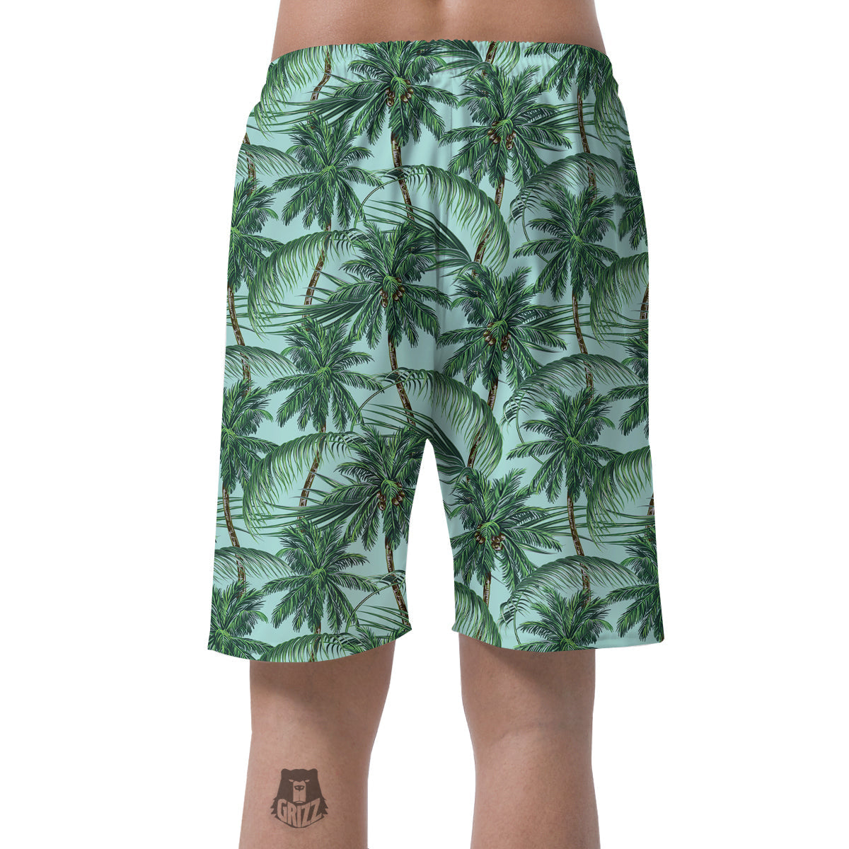 Coconut Tree Vintage Print Pattern Men's Shorts-grizzshop