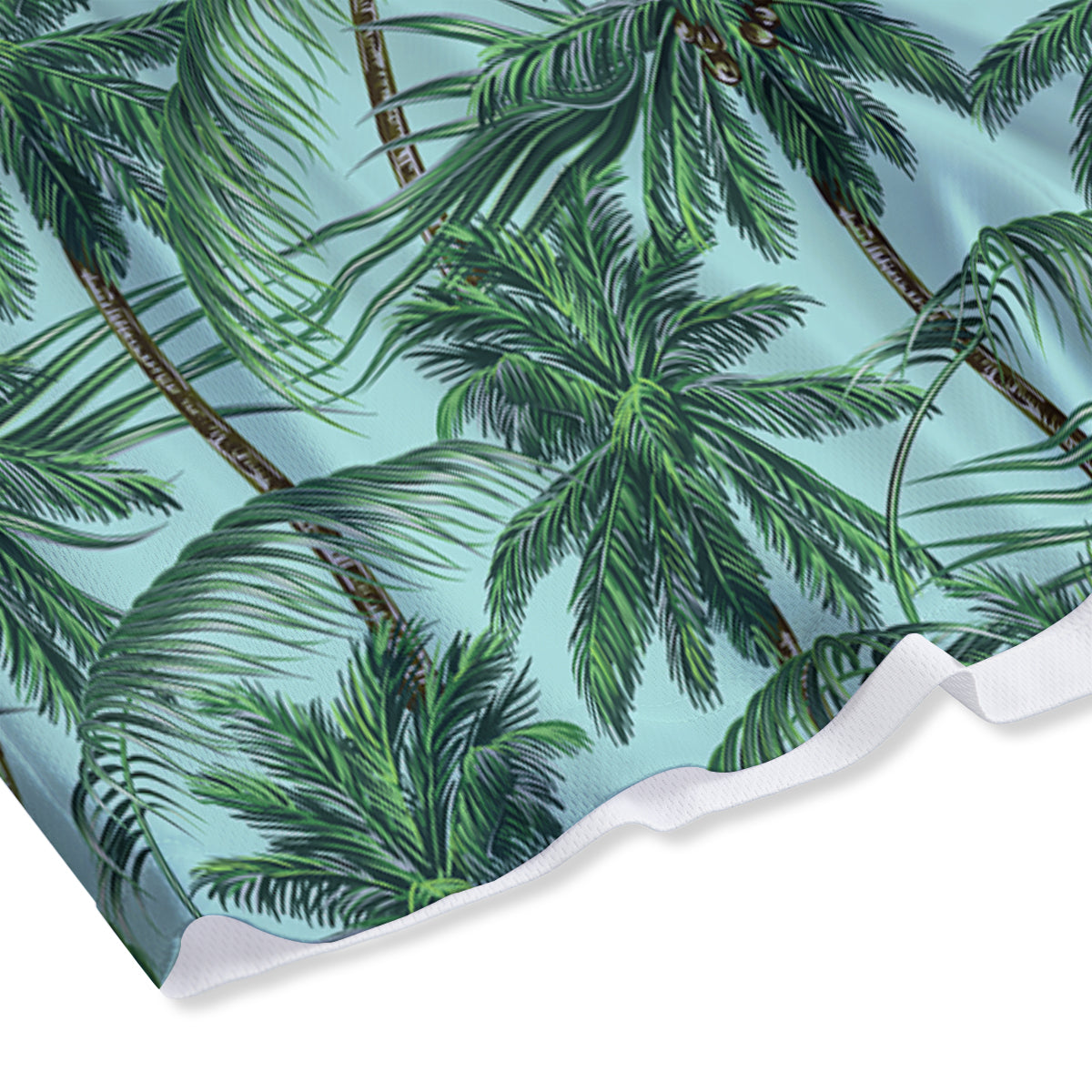 Coconut Tree Vintage Print Pattern Mesh Shorts