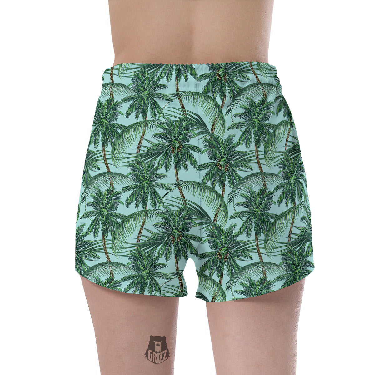 Coconut Tree Vintage Print Pattern Women's Shorts-grizzshop
