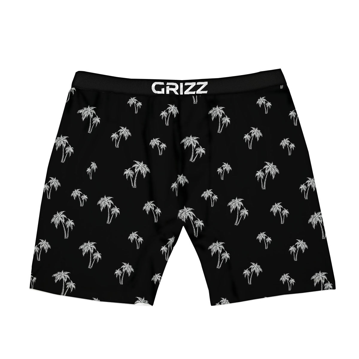 Coconut Tree White And Black Print Boxer Briefs-grizzshop