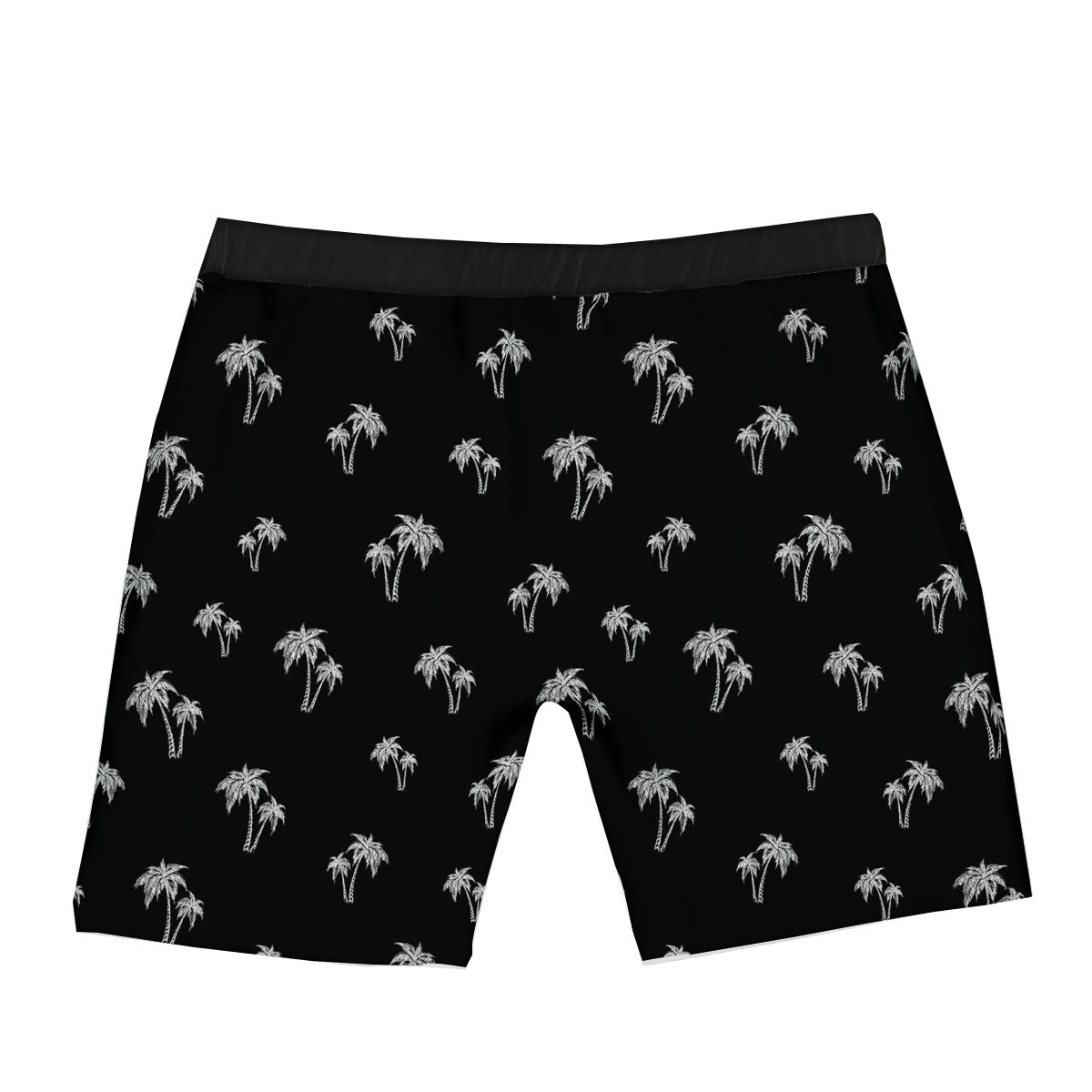Coconut Tree White And Black Print Boxer Briefs-grizzshop