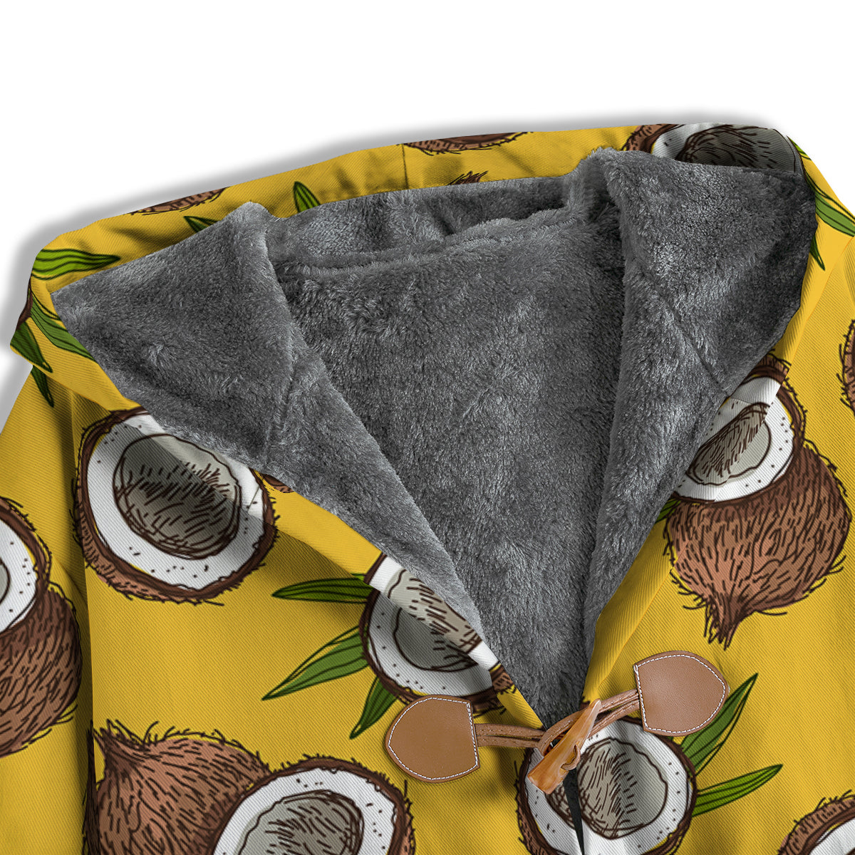 Coconut Yellow Print Pattern Men's Windbreaker Jacket-grizzshop