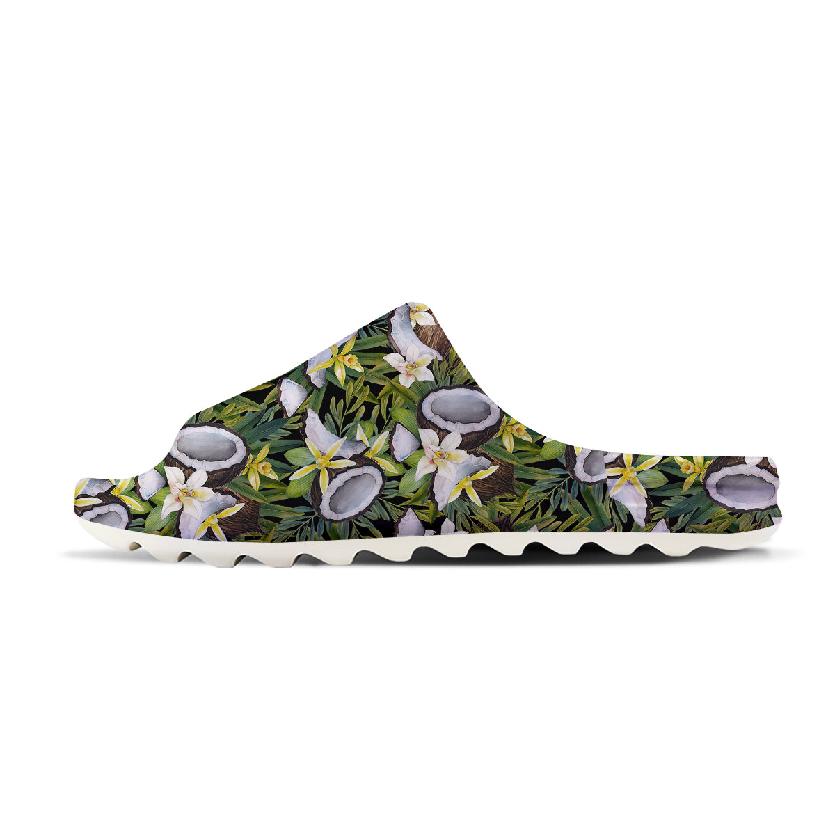 Coconut And Vanilla Flower Print Pattern Sandals-grizzshop