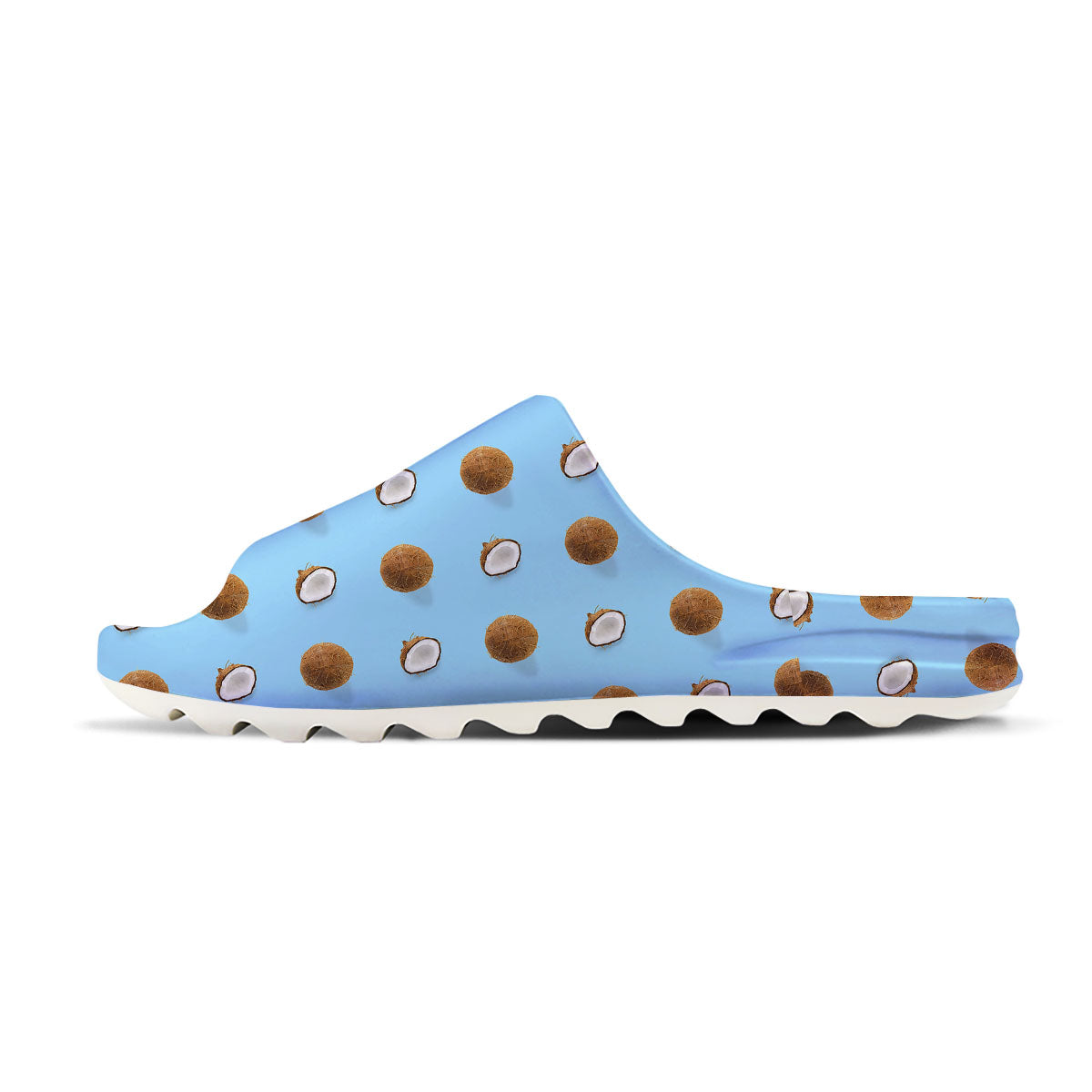 Coconut Blue Summer Print Pattern Sandals-grizzshop