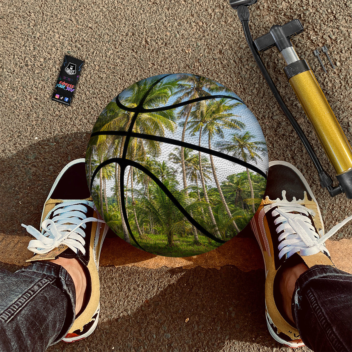 Coconut Tree Print Basketball