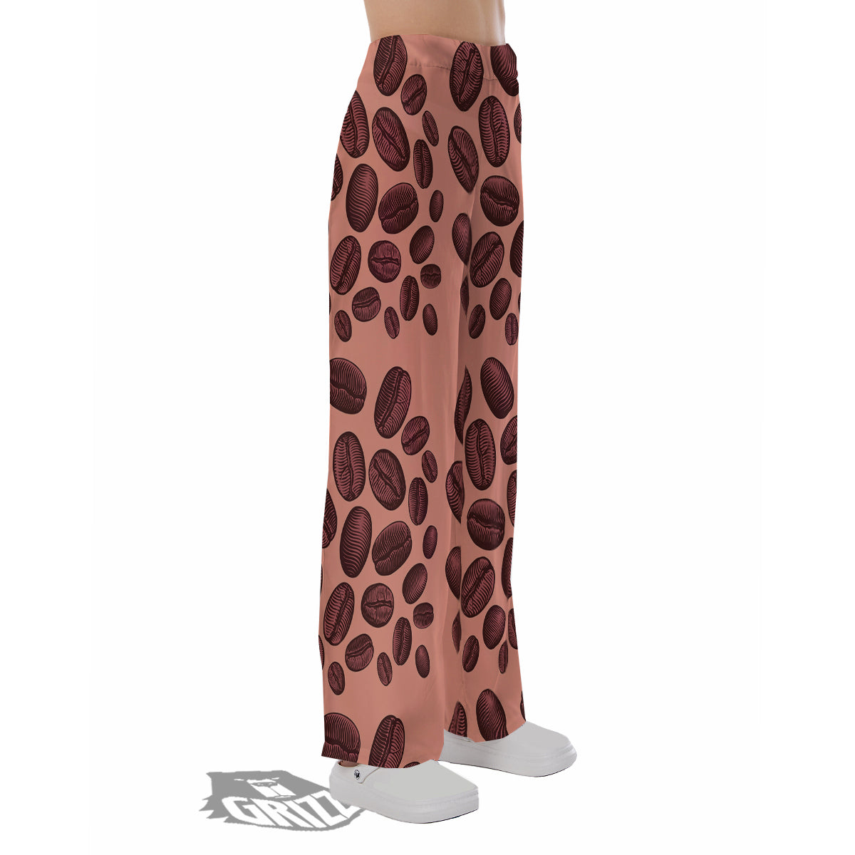 Coffee Bean Vintage Print Pattern Pajama Pants-grizzshop