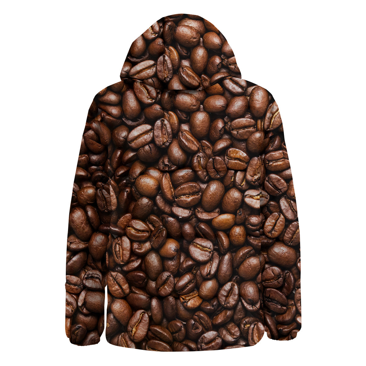 Coffee Beans Print Down Jacket-grizzshop