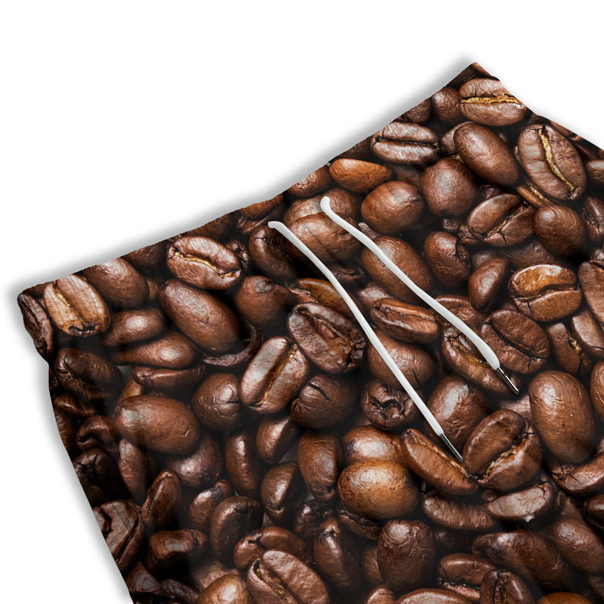 Coffee Beans Print Men's Athletic Shorts