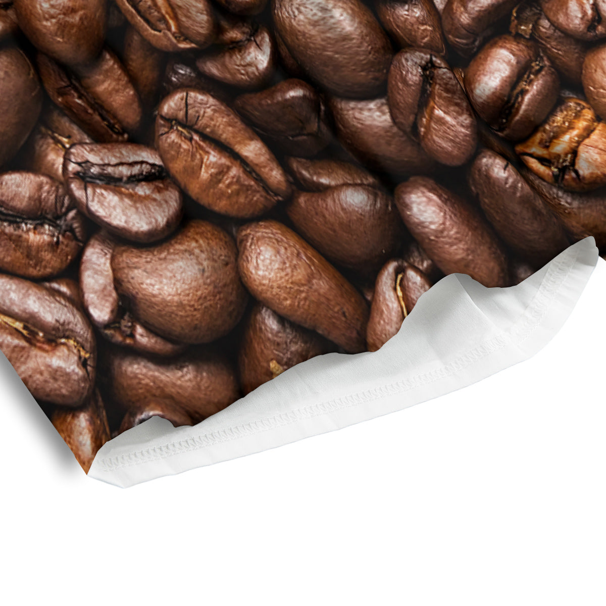 Coffee Beans Print Men's Athletic Shorts
