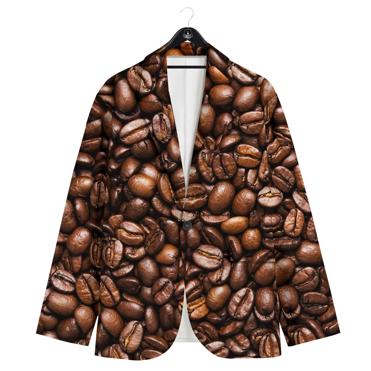 Coffee Beans Print Men's Sport Coat-grizzshop