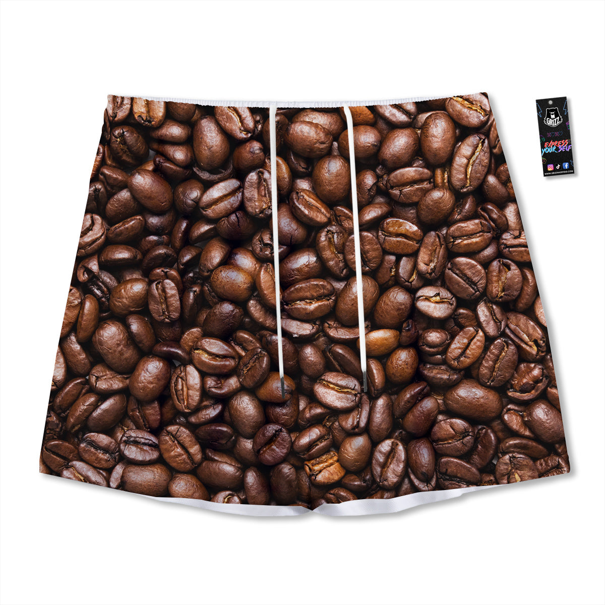 DNA Helix Print Pattern Mesh Shorts
