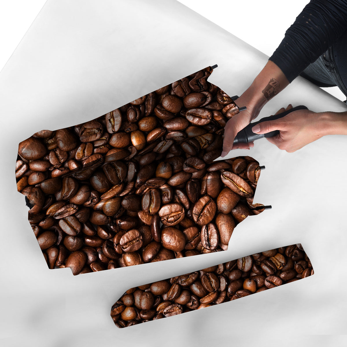 Coffee Beans Print Umbrella-grizzshop