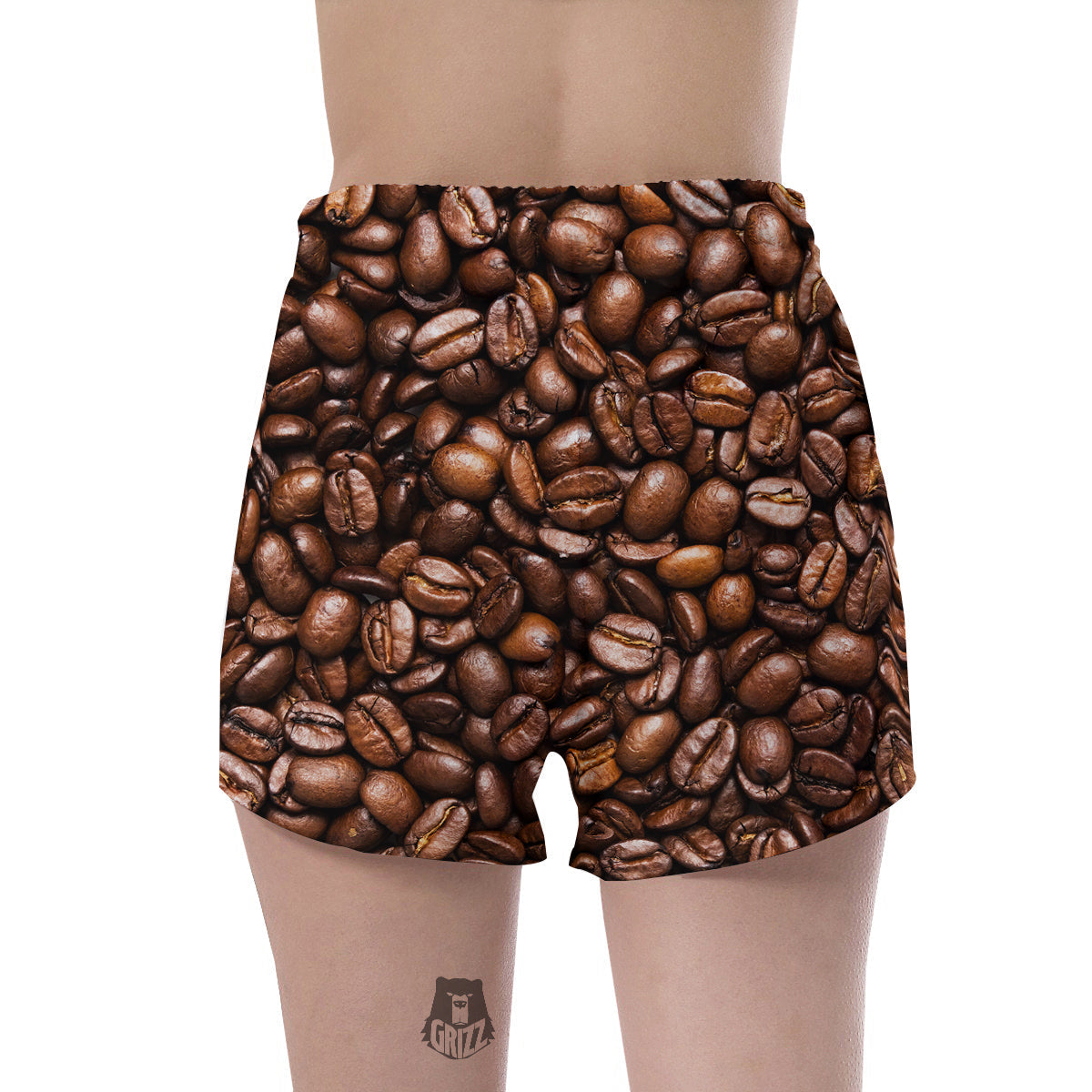Coffee Beans Print Women's Shorts-grizzshop