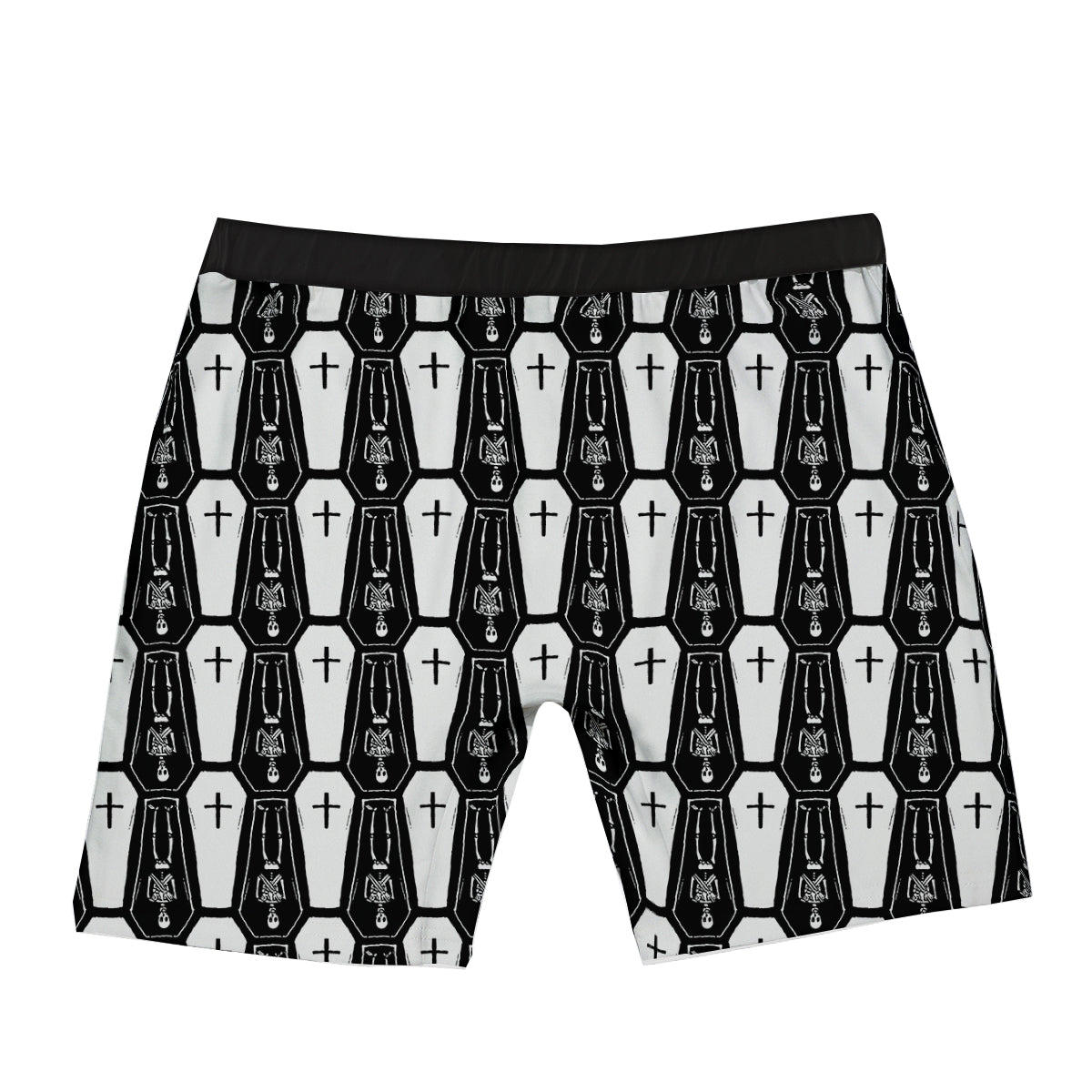 Coffin And Skeleton Print Pattern Boxer Briefs-grizzshop